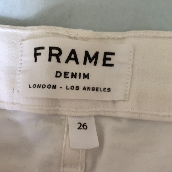 Frame Denim White ripped Skinny Jeans - Picture 6 of 8